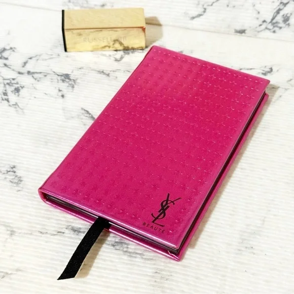 YSL Beauté Hot Pink Star-Embossed Notebook NIP - Picture 3 of 8